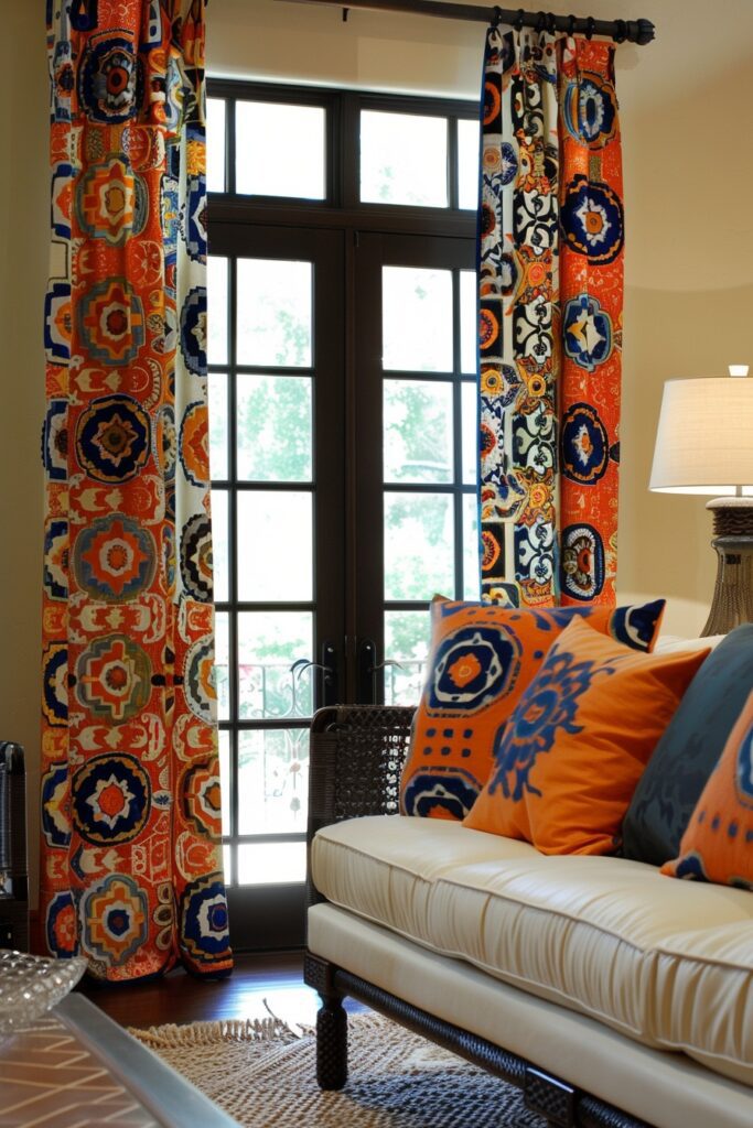 Moroccan Tile Print Curtains