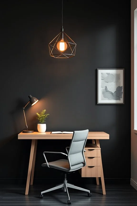 statement lighting in office