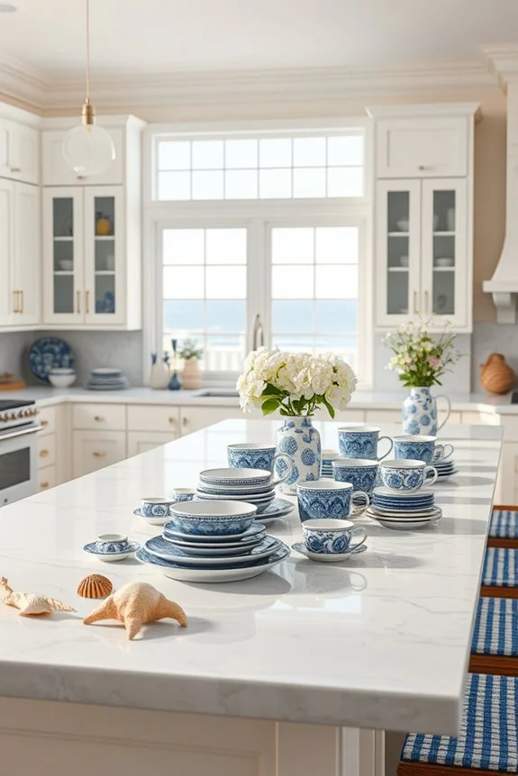 coastal elegance with dishware