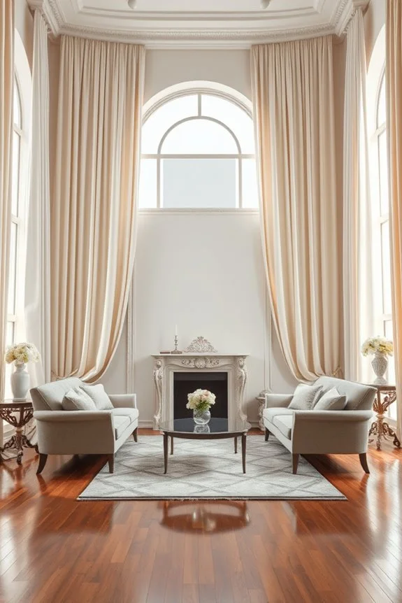 luxurious velvet and silk curtains