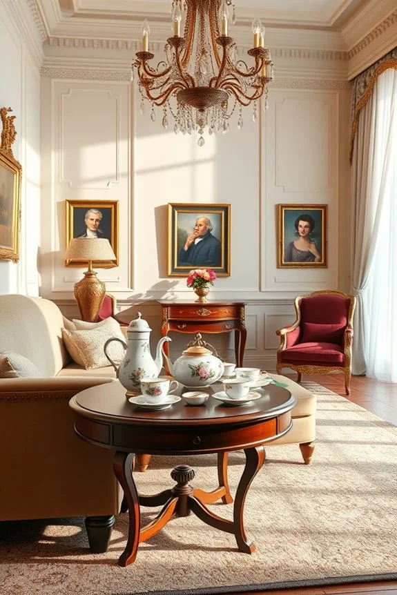 classic coffee service display