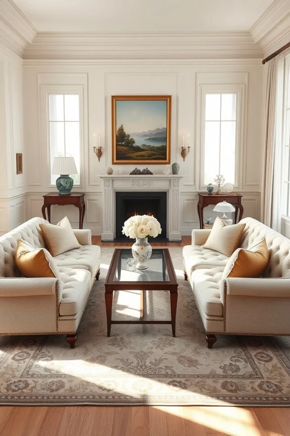 symmetrical living room design