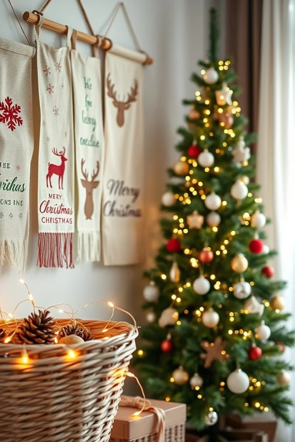 festive fabric wall banners