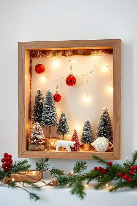 creative holiday shadow boxes
