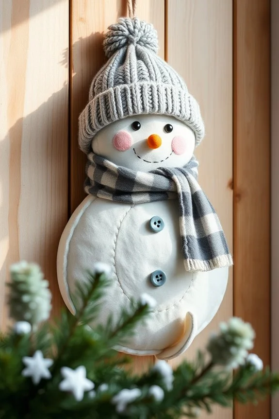 whimsical snowman wall decor
