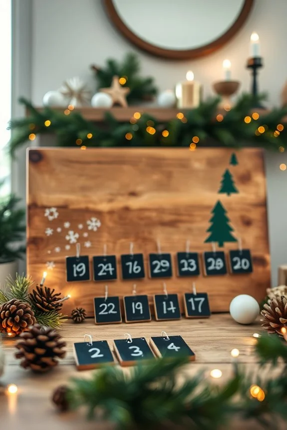diy festive countdown board
