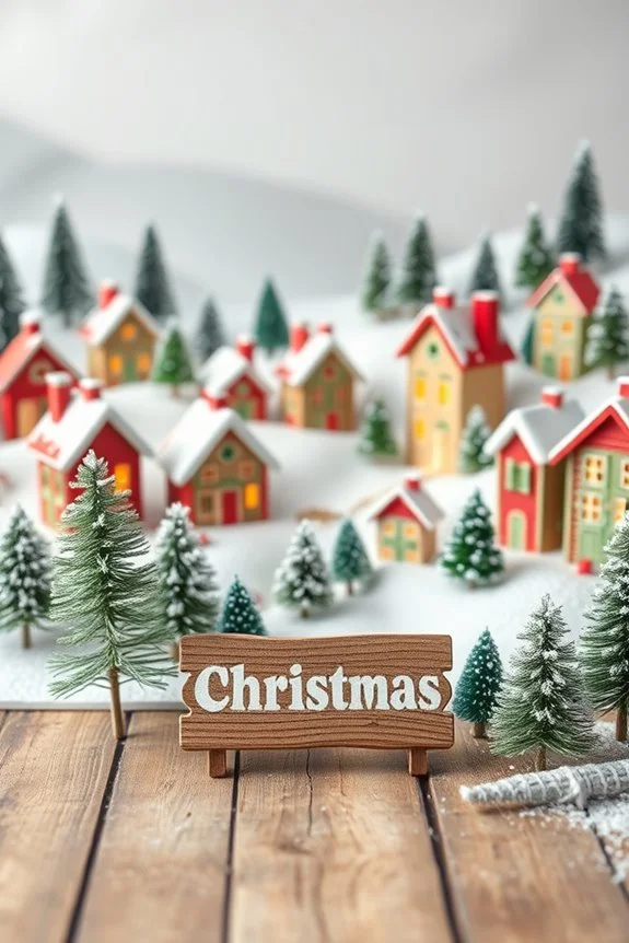 charming hand painted holiday village