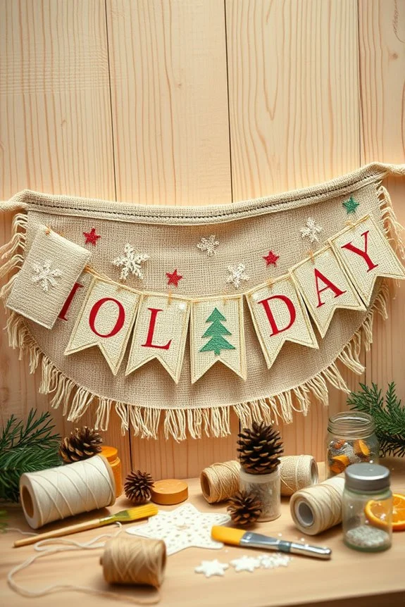 handcrafted festive holiday banners