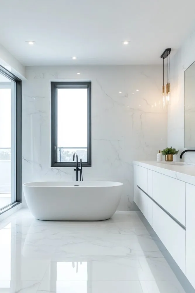 Classic White Marble Bathroom
