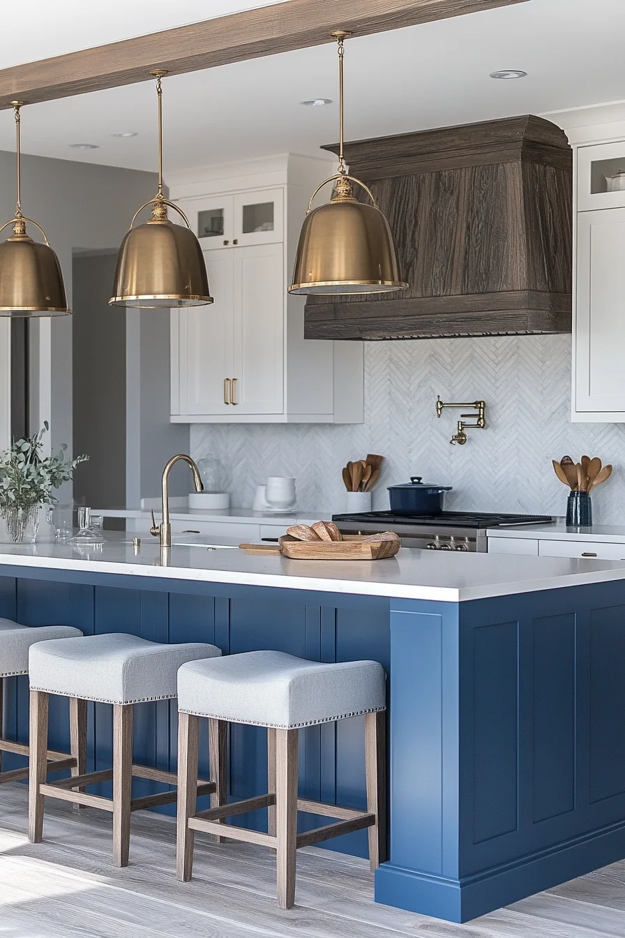 26+ Blue and White Kitchen Cabinets That Make Every Detail Shine blue and white kitchen cabinets