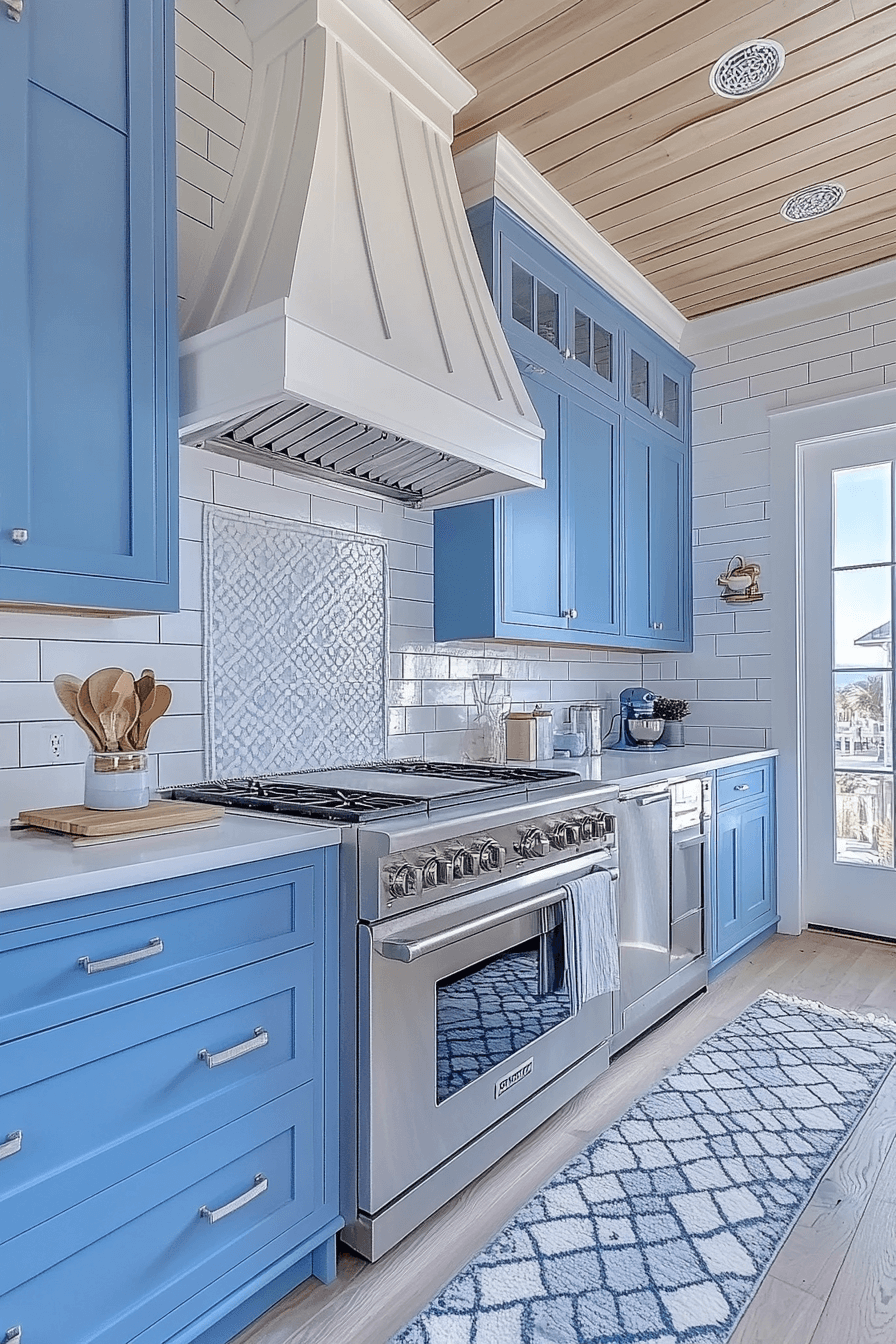 26+ Blue and White Kitchen Cabinets That Make Every Detail Shine blue and white kitchen cabinets