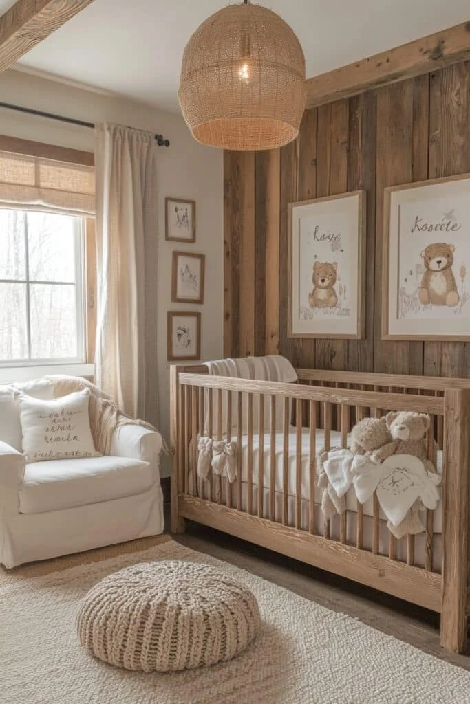Rustic Warmth Barndominium Nursery