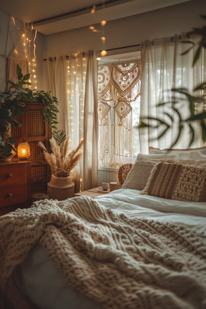 Artisanal Knotted Curtain Panels