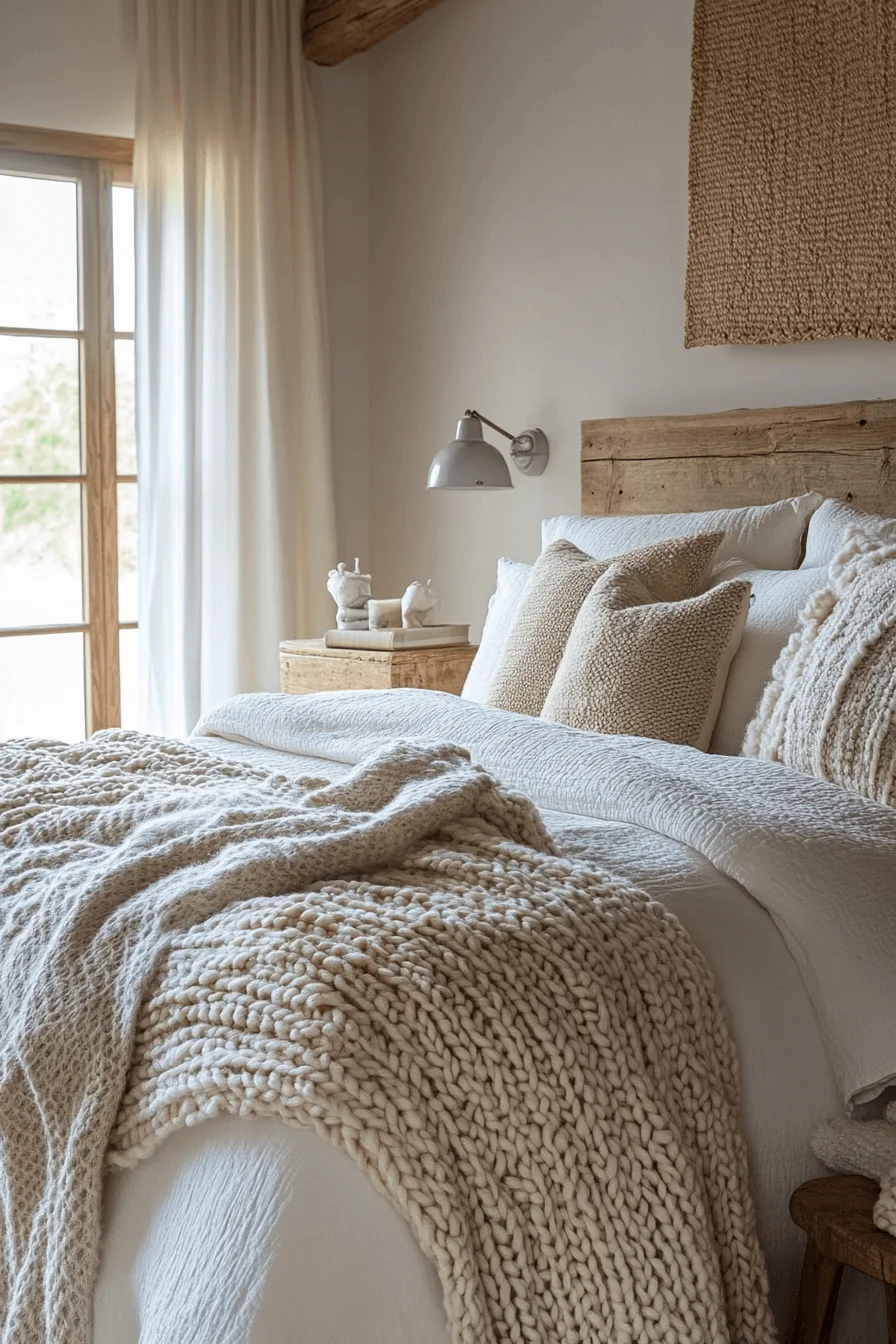 Cozy Textural Escape Boho Bedroom boho chic bedroom with soft textures