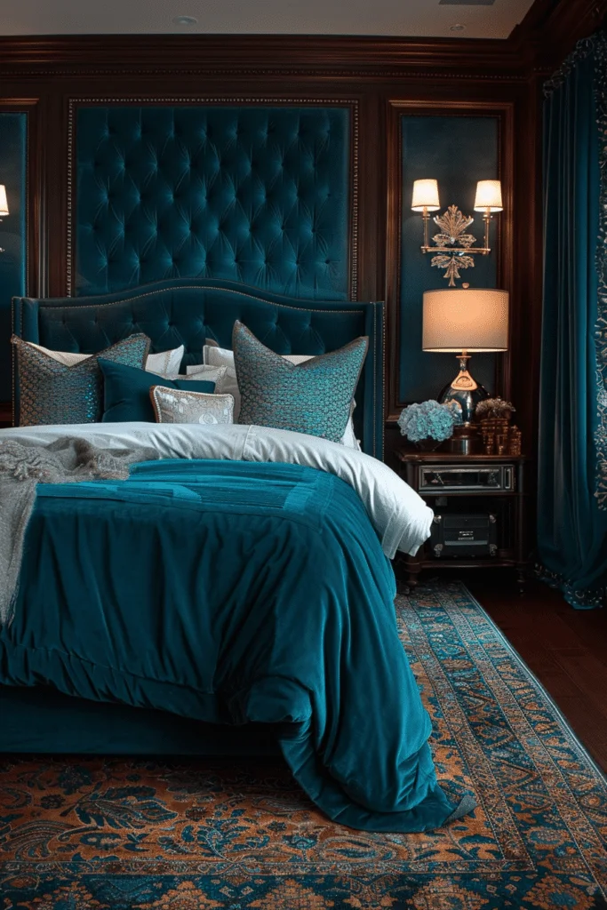 Serene Midnight Teal Retreat
