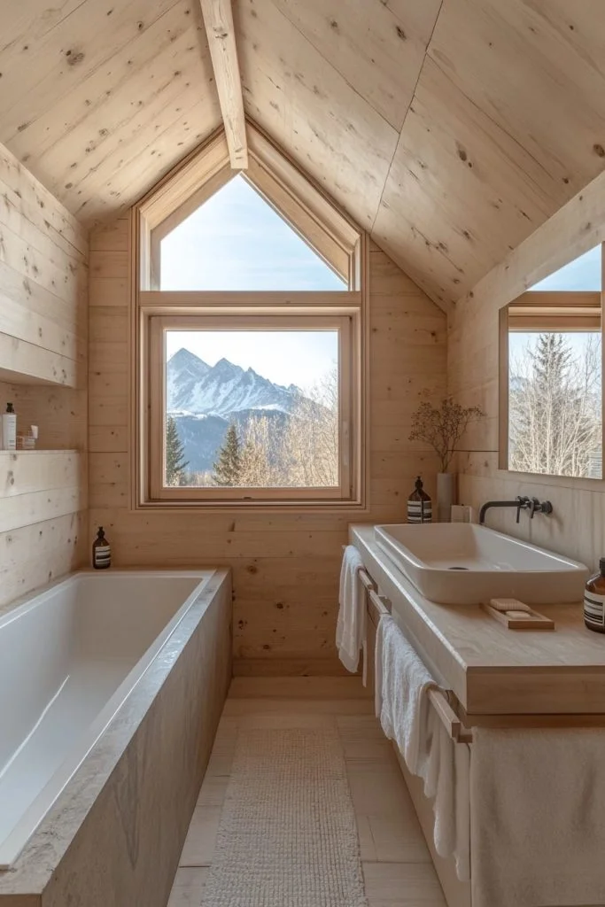 Minimalist Mountain Washroom