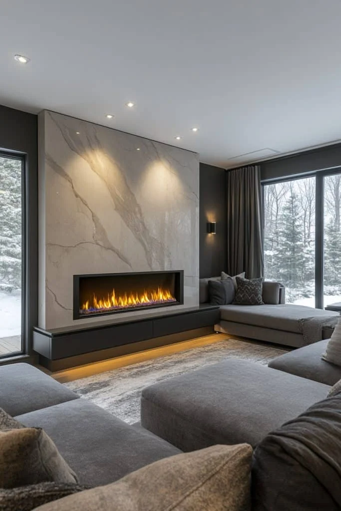 Modern Wall-Mounted Electric Fireplace