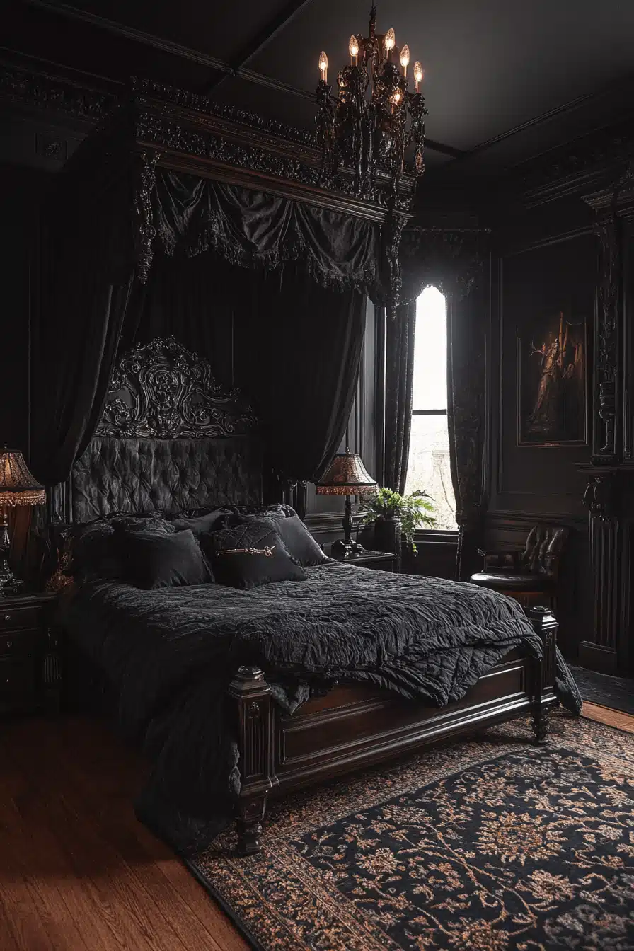 moody vintage bedroom