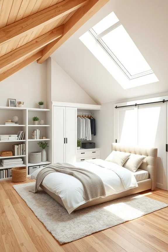 custom built-in attic storage