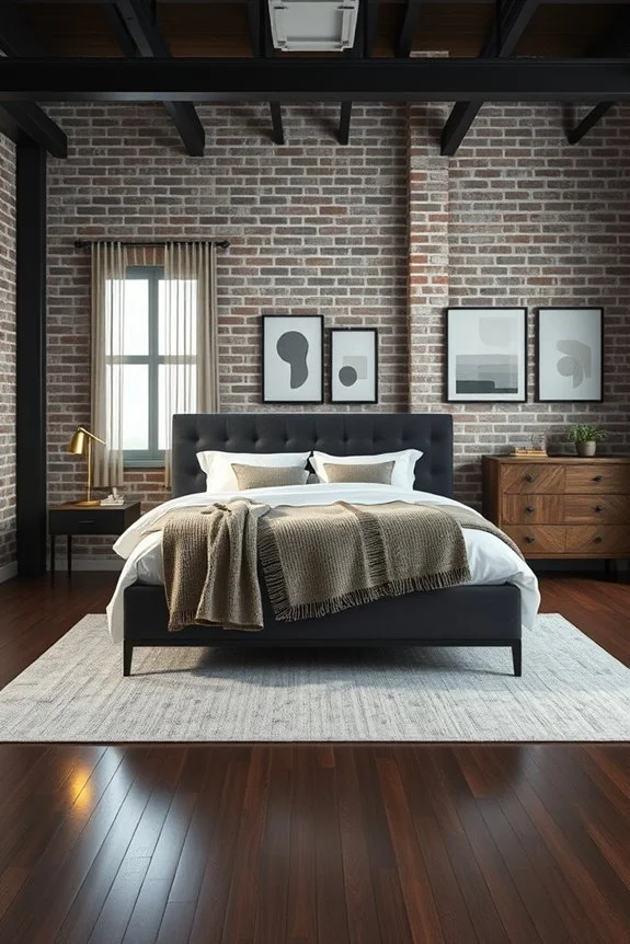 industrial chic bedroom design
