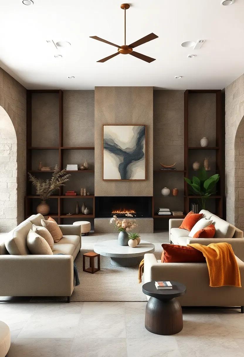 Timeless Elegance in Rustic Living Rooms Featuring Layered Cozy Wool and Linen Textiles
