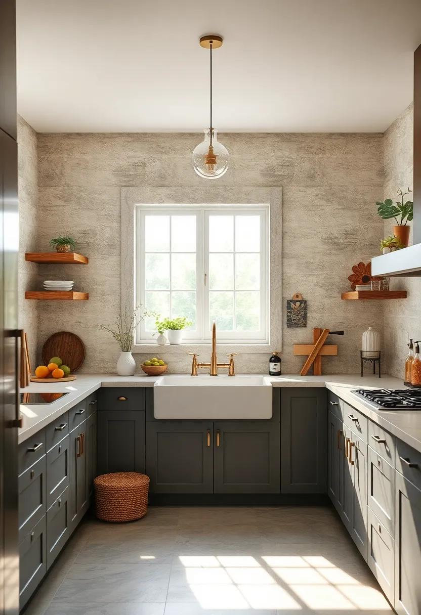 Sunlit Modern Farmhouse Kitchens Embracing Organic Textures Around Timeless Sink Fixtures