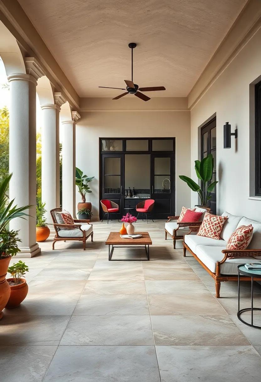Subtle Gradient Hues On Large Format Tiles Creating Visual Depth And A Sense Of Movement Outdoors