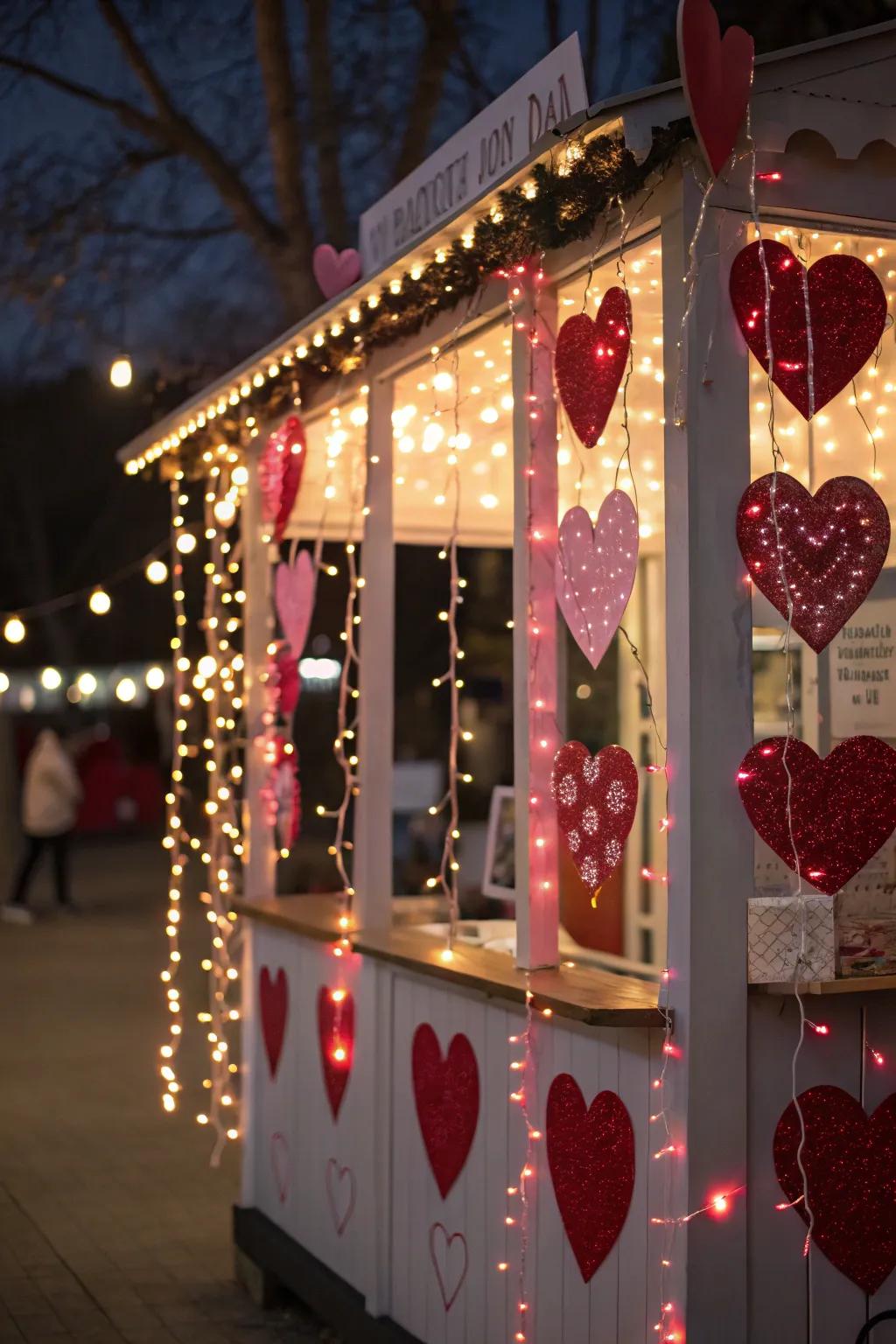 Warm and whimsical light displays creating a cozy atmosphere.
