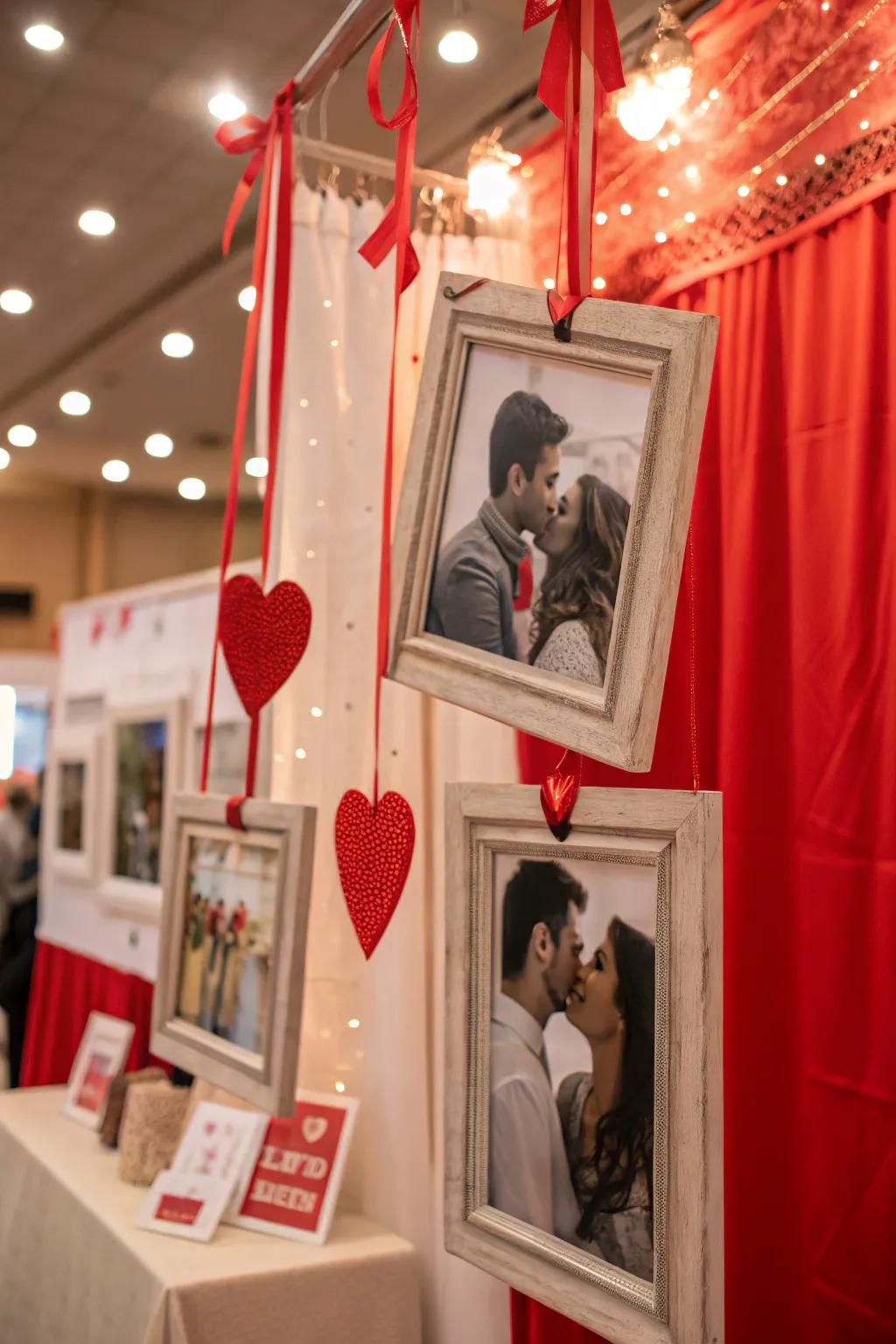 Romantic vintage photo frames adding nostalgic charm.