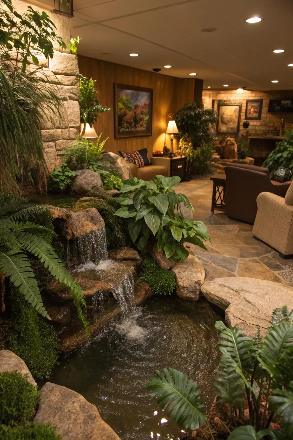 Natural elements create a peaceful environment.