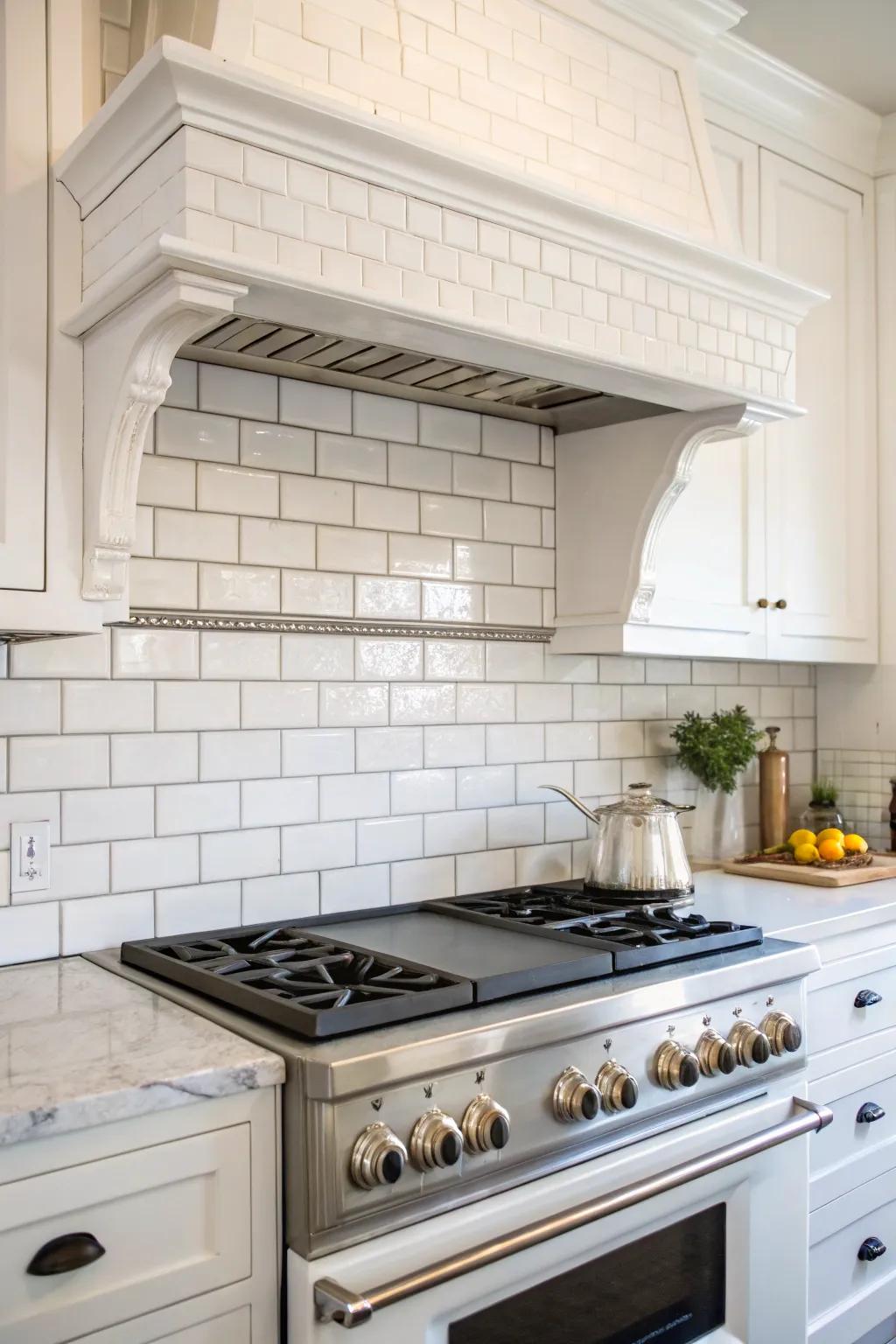 Subway tiles offer a clean, classic backsplash look.