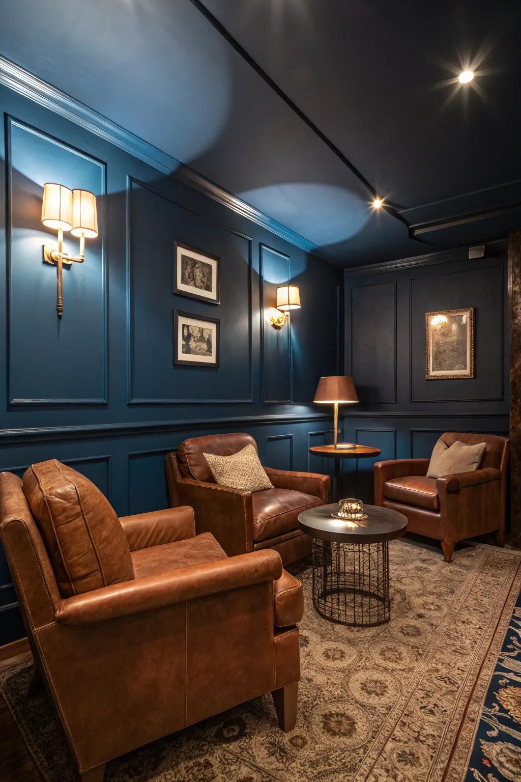 Dark rich colors add warmth and depth.