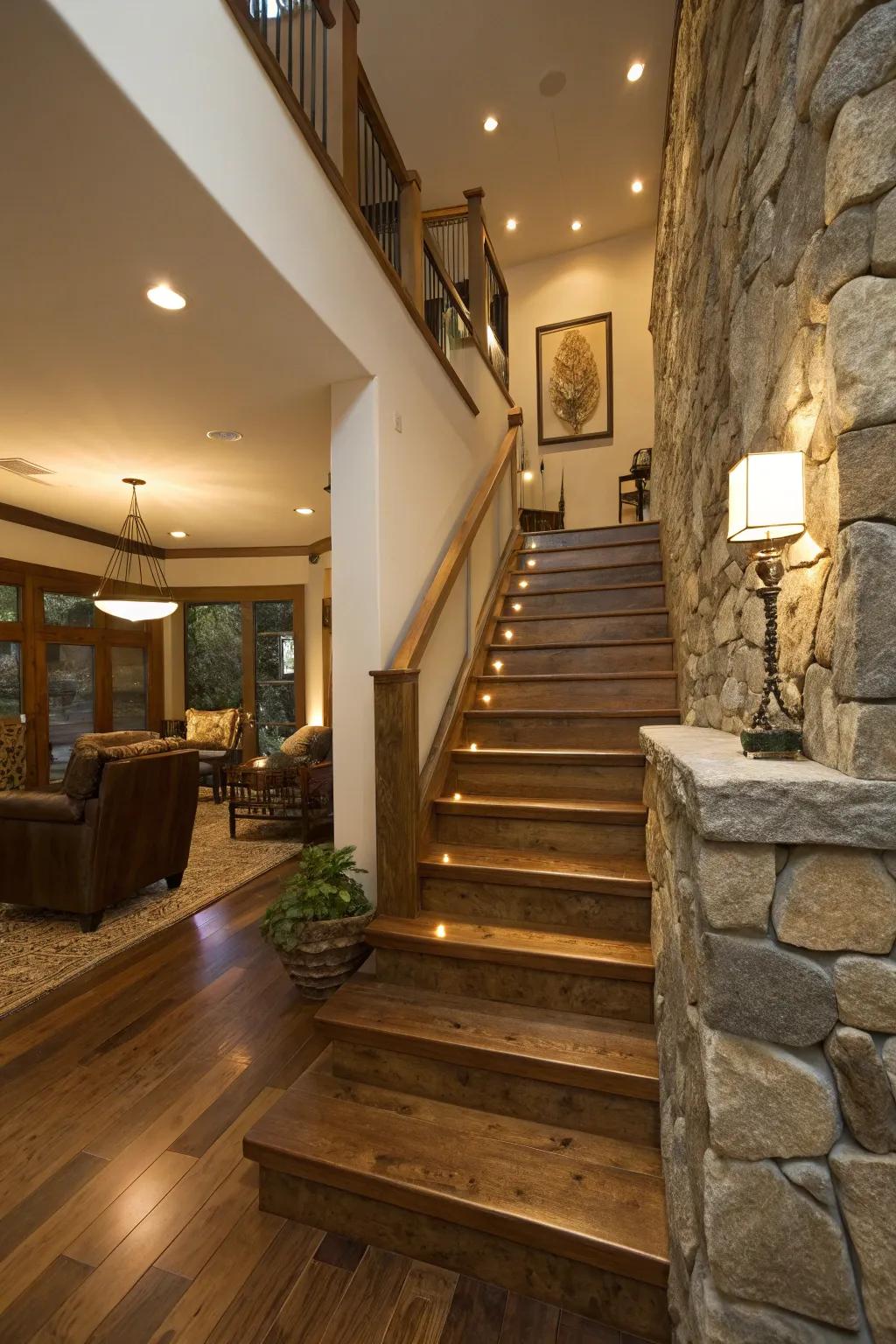 Natural materials add texture and warmth, blending modern and classic styles.