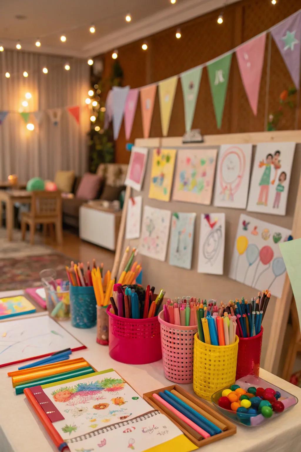A craft station bursting with creative potential.