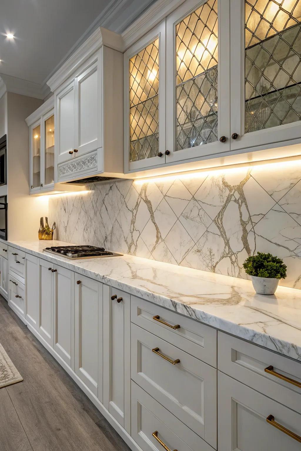 Marble-look laminate countertops