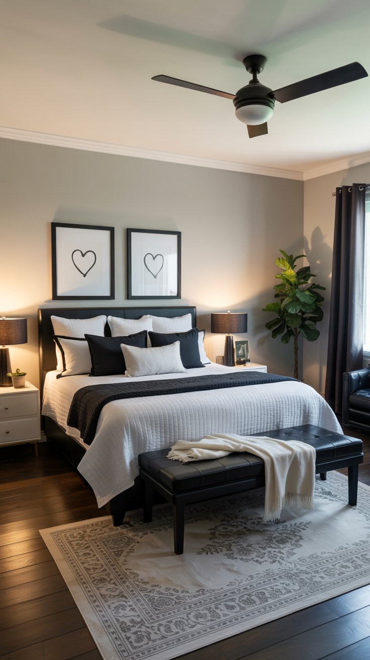 Monochrome Bedroom Design