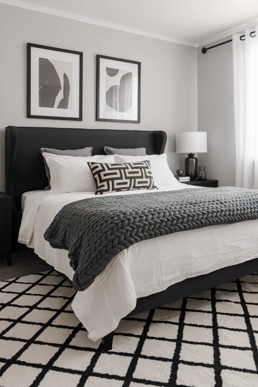 Monochrome Minimalist Bedroom