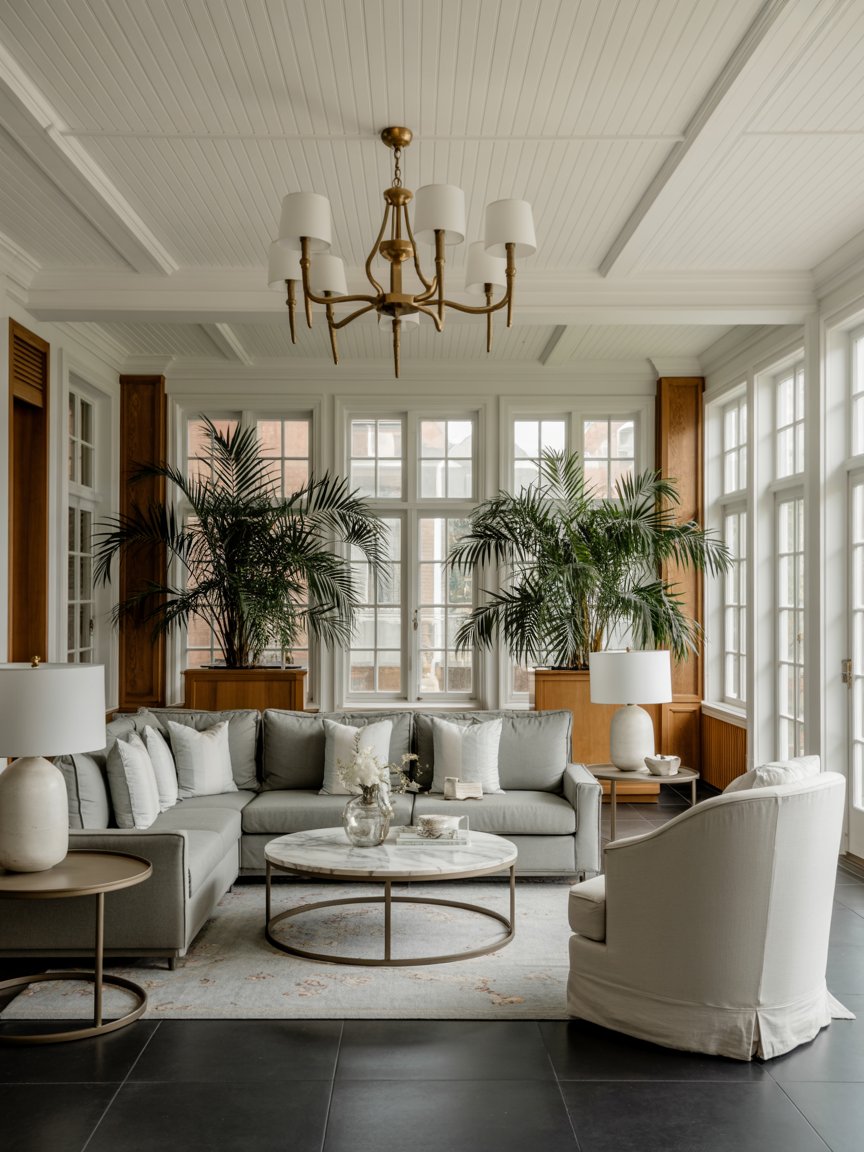 Sunroom with light and greenery