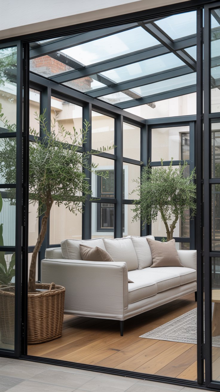 Sunroom with natural elements