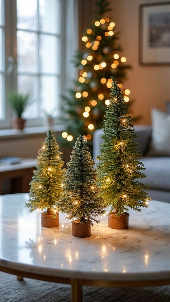 compact festive tabletop christmas trees