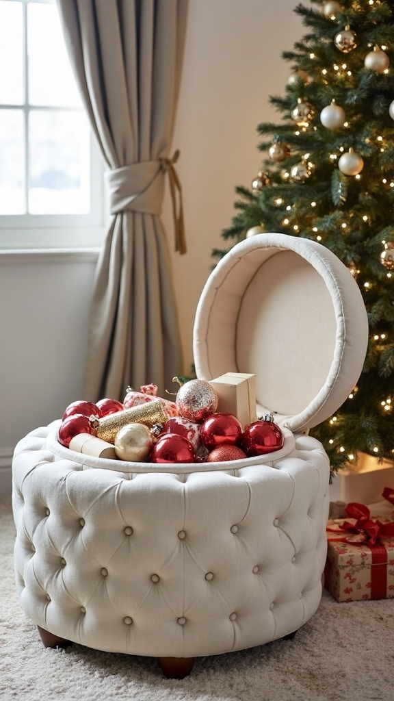 multifunctional holiday storage ottoman