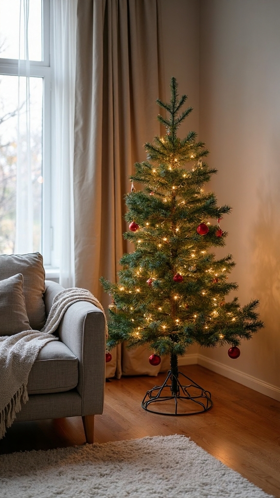 compact corner christmas tree stands