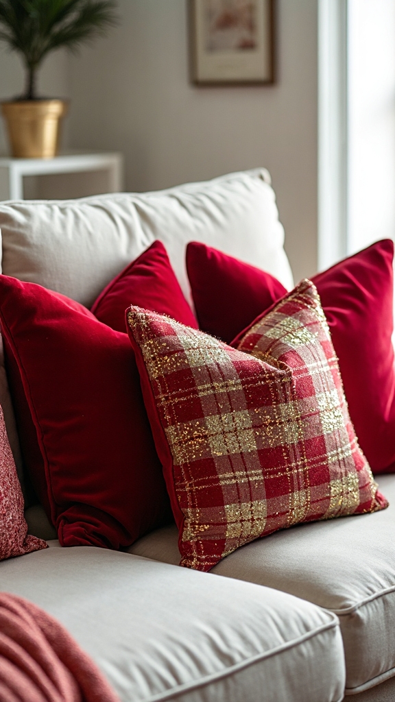 festive cozy holiday throw pillow accents