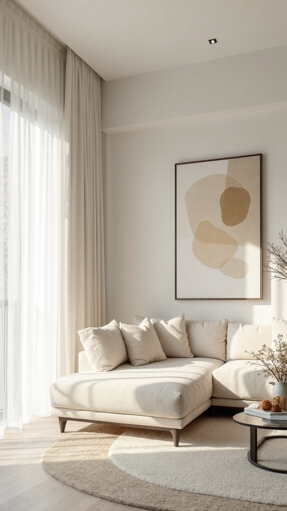 minimal neutral complementary harmonious artwork