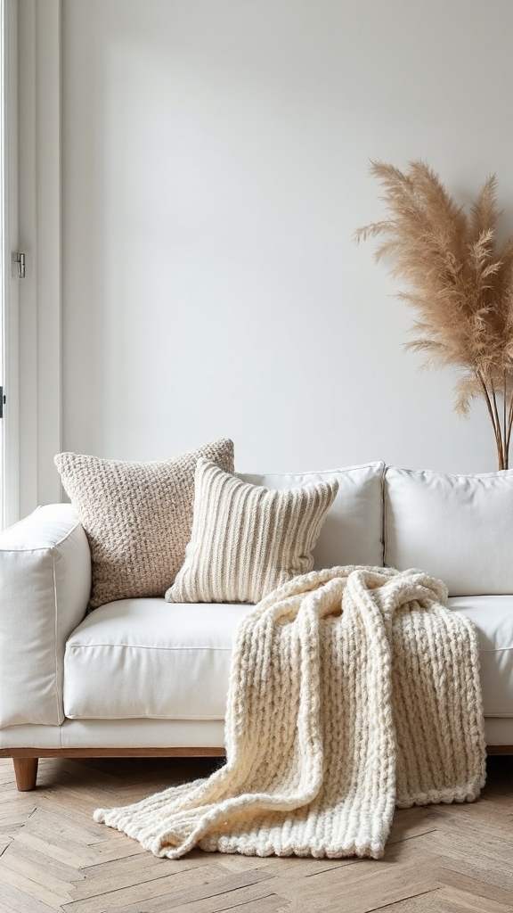 cozy cream textural minimalist