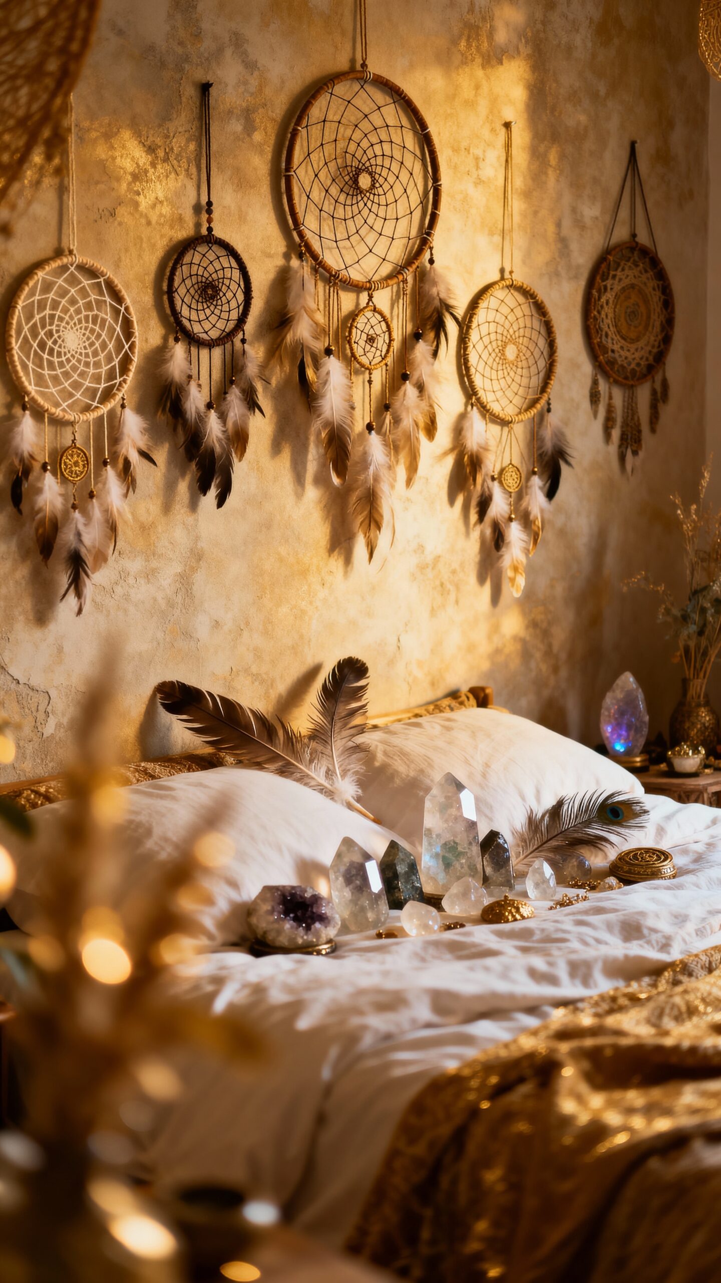 dreamcatchers transform bedroom into spiritual sanctuary