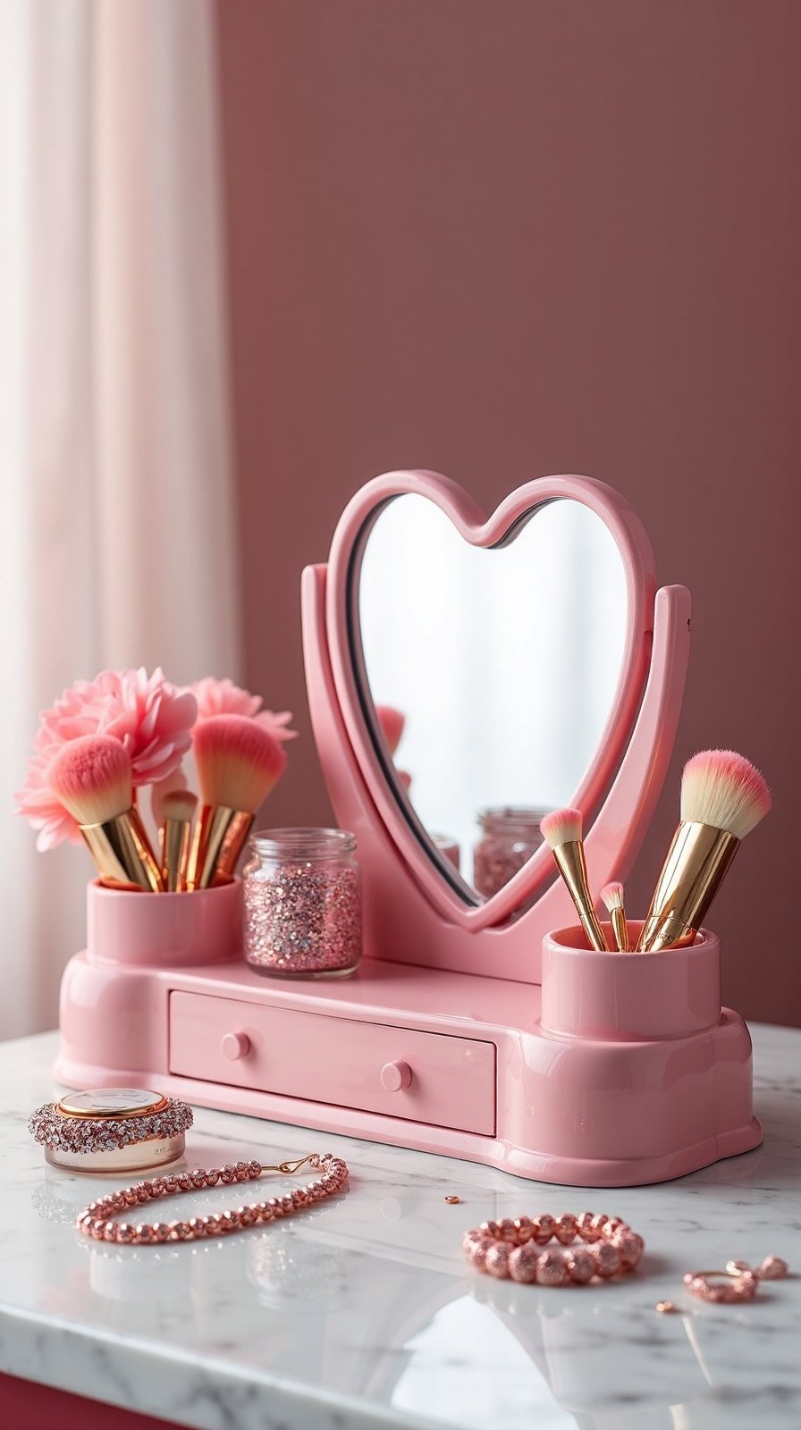 Barbie-inspired vanity station