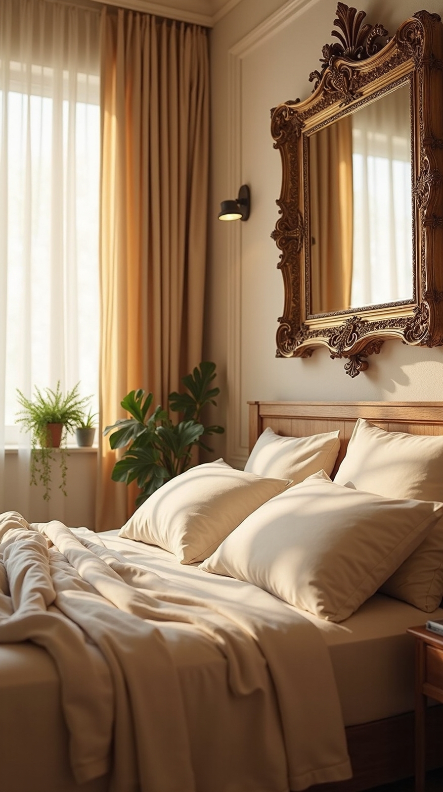 strategically placed mirrors brighten small spaces