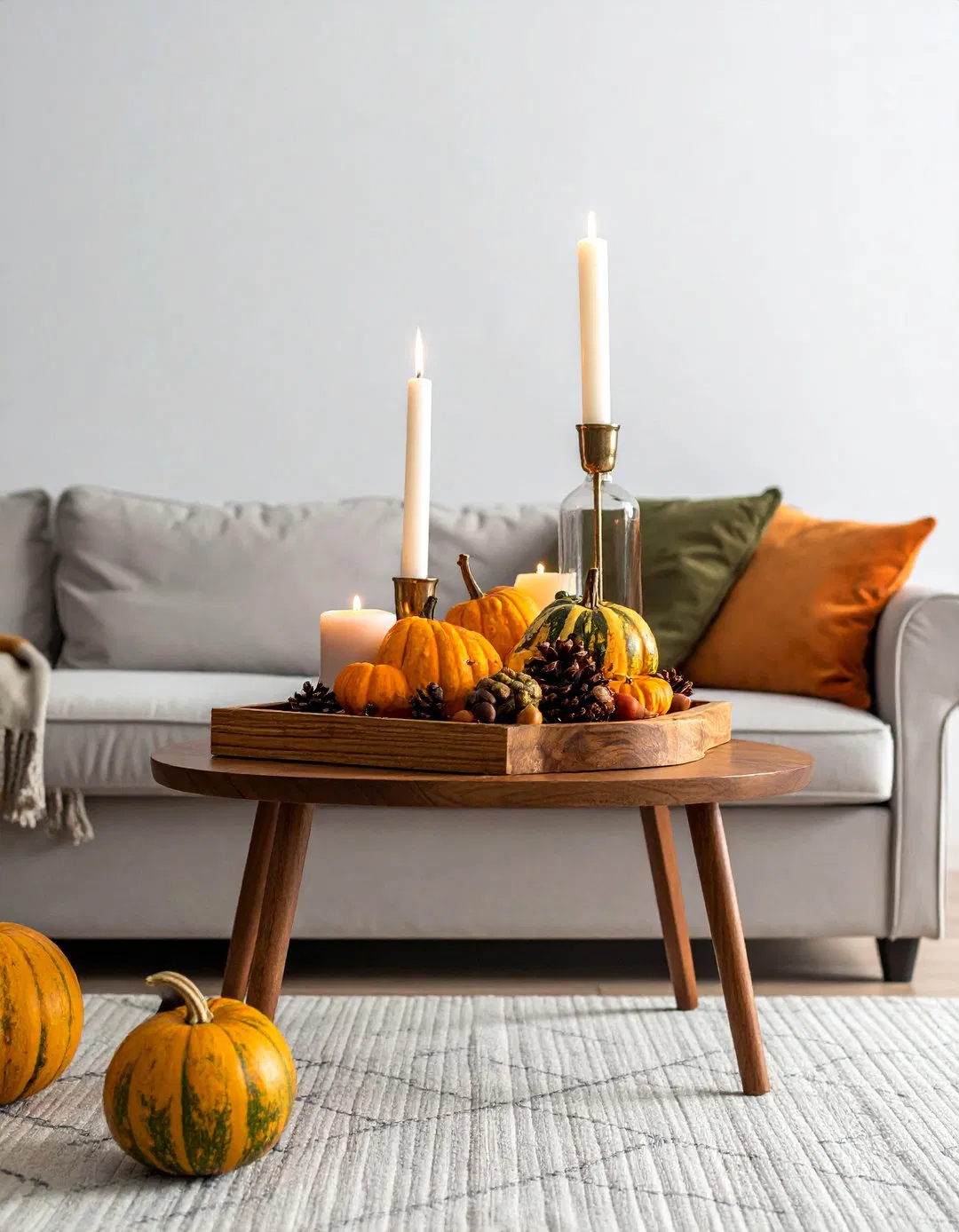 Wooden Tray Fall Display