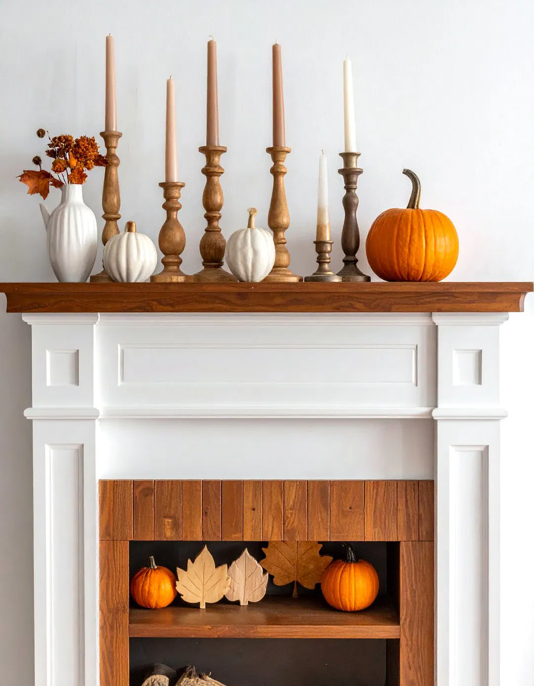 Wooden Mantel Shelf Decor